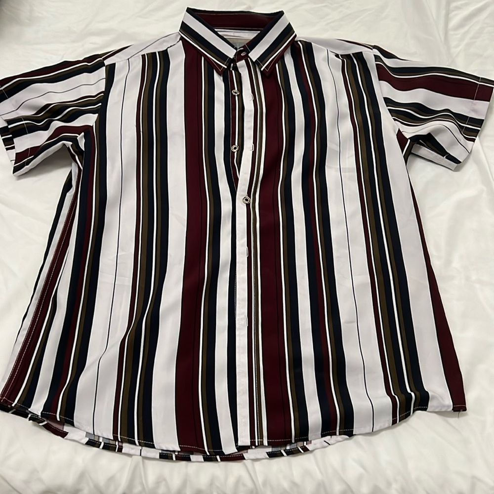 Striped button down shirt